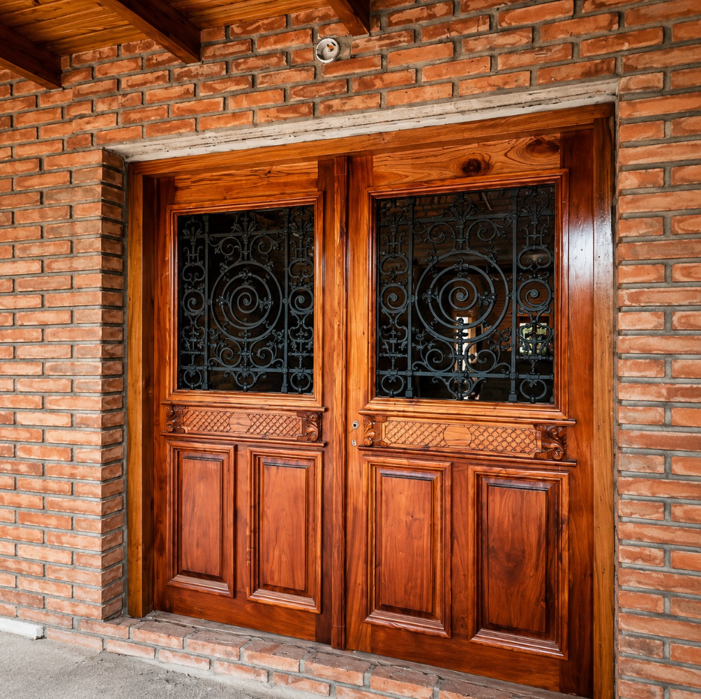 Cedro estacionado y secado